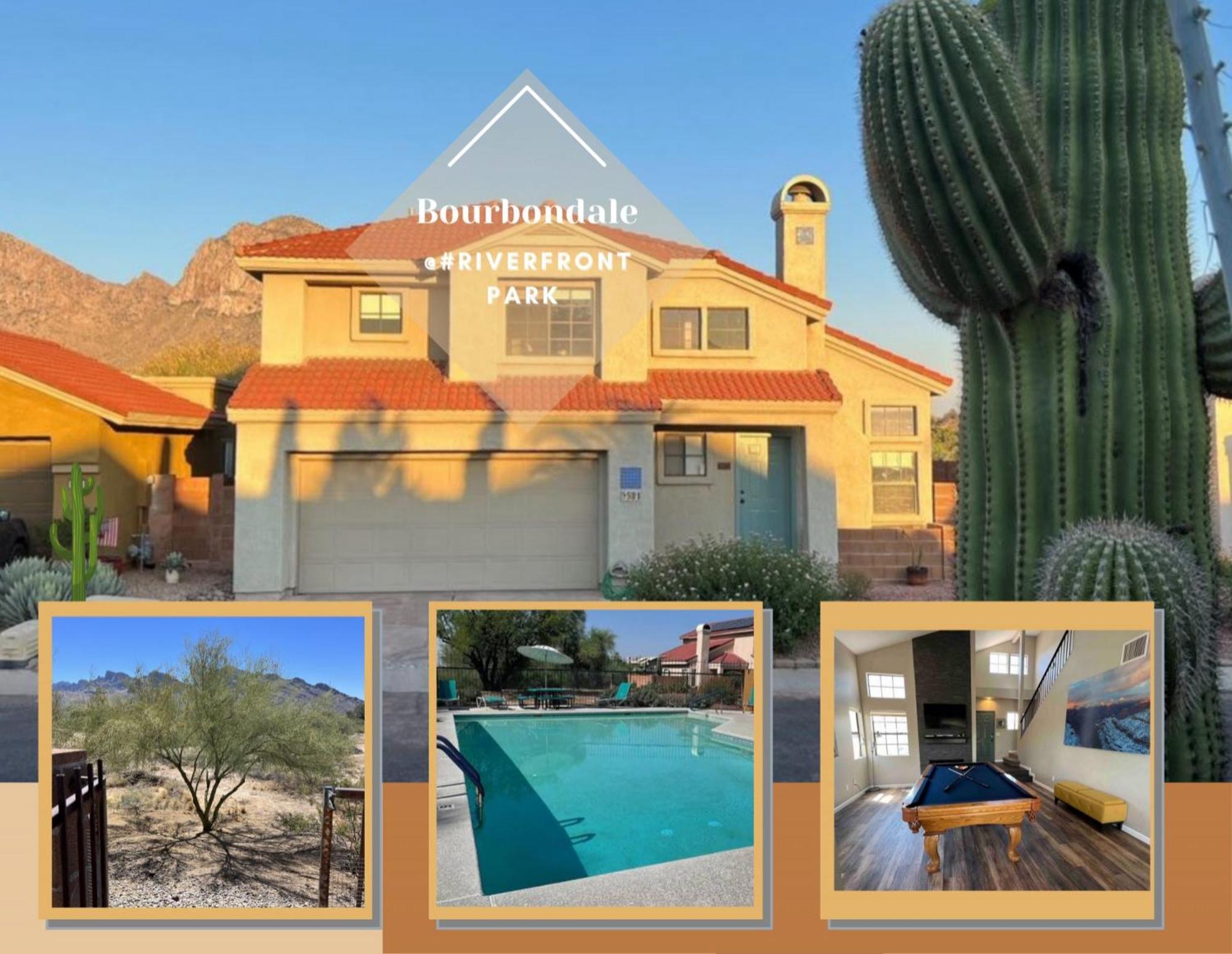 Private Home - Billiards, Mountain Views, Private Desert Access, Hoa Pool & Spa, Bbq, At Lambert Park - Bourbondale Tucson Exterior foto